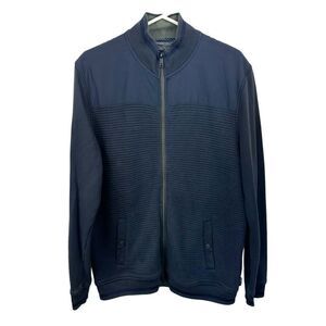 Ted Baker Men’s Navy Blue Sardine Quilted Zip Jacket, 5/XL